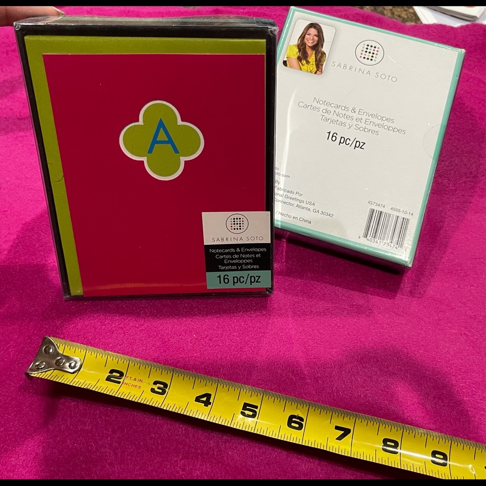 16 “A” monogram notecards/envelopes. Blank inside